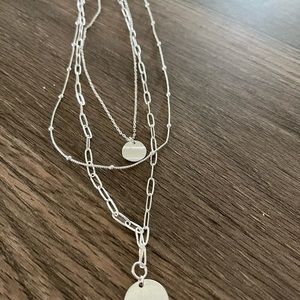 Silver Three Layered Necklace